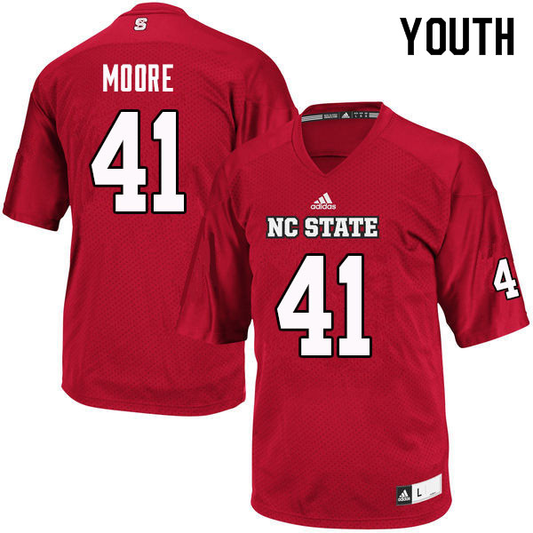 Youth #41 Isaiah Moore NC State Wolfpack College Football Jerseys Sale-Red
